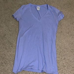 Pink by victoria secret purple v neck tshirt